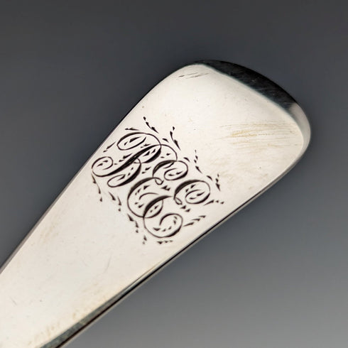 1898 British Antique Sterling Silver Christening Spoon John Round & Son in Case