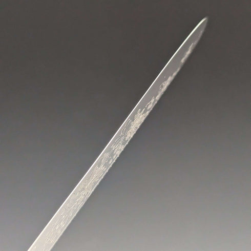 1880年 英国アンティーク 彫刻白蝶貝ハンドル デザートナイフx3 Stokes & Ireland