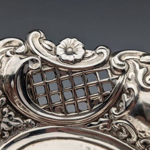 1972 年英國復古純銀浮雕與耳環盤 74 克 A Marston & Co