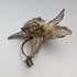 British Vintage Filigree Cattleya Silver Brooch