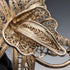 British Vintage Filigree Cattleya Silver Brooch