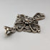 Circa 1930 British Vintage Sterling Silver Floral Decor Cross Pendant Boorman & Son