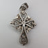 Circa 1930 British Vintage Sterling Silver Floral Decor Cross Pendant Boorman & Son