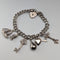 1973 British Vintage Sterling Silver Charm Bracelet 26g