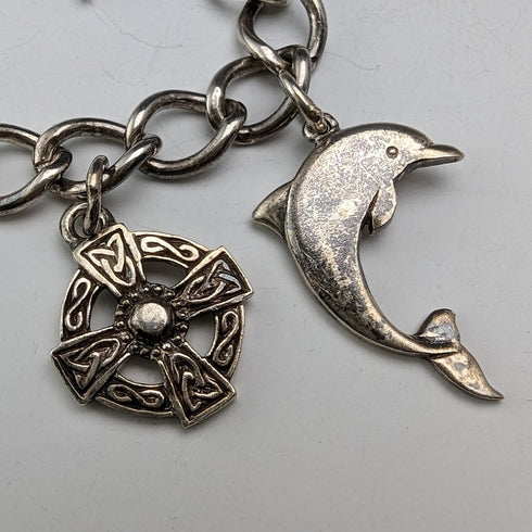 1970 年代英國復古純銀吊飾手鍊 26 克