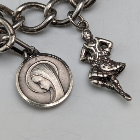 1970 年代英國復古純銀吊飾手鍊 26 克