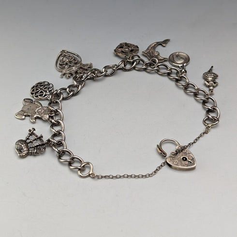 1970 年代英國復古純銀吊飾手鍊 26 克