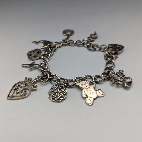 1970 年代英國復古純銀吊飾手鍊 26 克