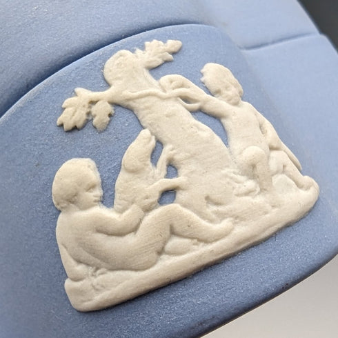 英國復古韋奇伍德碧玉星形盒架淡藍色