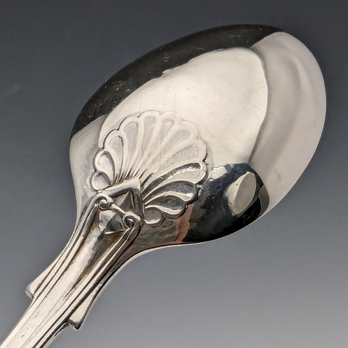 Circa 1914 British Antique Sterling Silver Teaspoon Pair Mappin & Webb