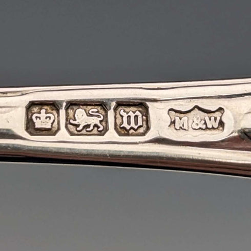 1914年頃 英国アンティーク 純銀製ティースプーン ペア Mappin & Webb