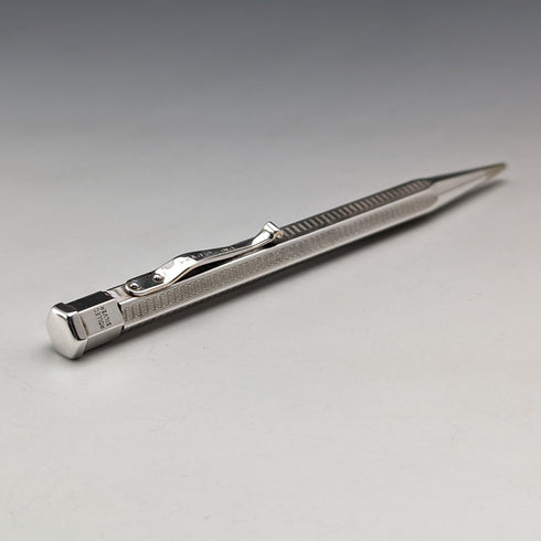 British Vintage Yard O' Red Rolled Silver Hexagon Propelled Pencil in Case