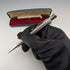 British Vintage Yard O' Red Rolled Silver Hexagon Propelled Pencil in Case