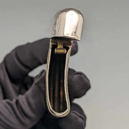 1913 British Antique Sterling Silver Vesta Case Match Case Samuel Levi