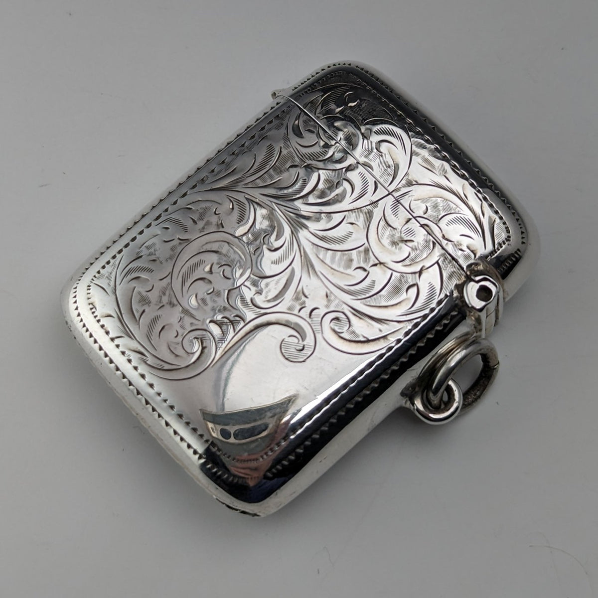 1904年 英国アンティーク 純銀製 ヴェスタケース マッチケース