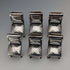 Set of 6 vintage silver-plated chair-shaped menu holders
