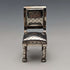 Set of 6 vintage silver-plated chair-shaped menu holders