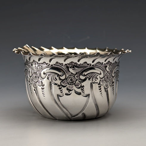 1891 British Antique Sterling Silver Sugar Bowl & Cream Jug 88g James Dixon & Sons