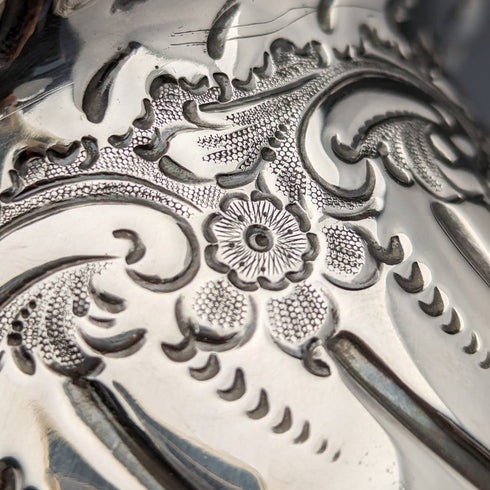 1891 British Antique Sterling Silver Sugar Bowl & Cream Jug 88g James Dixon & Sons