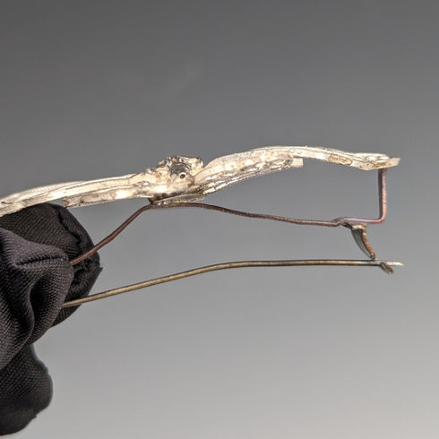 英国ヴィンテージ フィリグリー バタフライ シルバーブローチ2