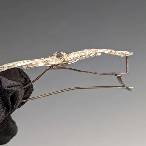 British Vintage Filigree Butterfly Silver Brooch 2