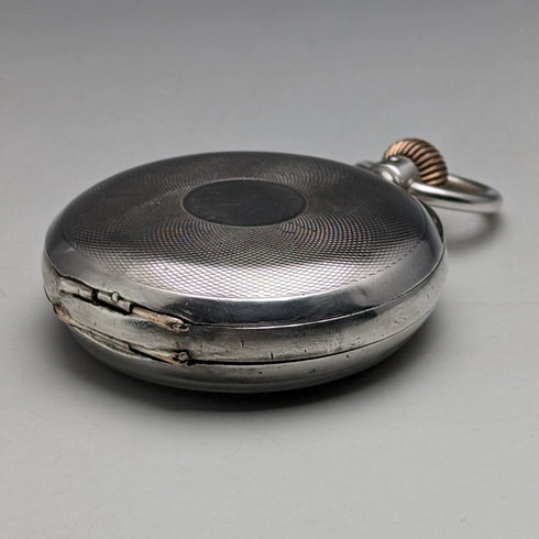 Around 1908 Antique Longines pocket watch pure silver open face works well