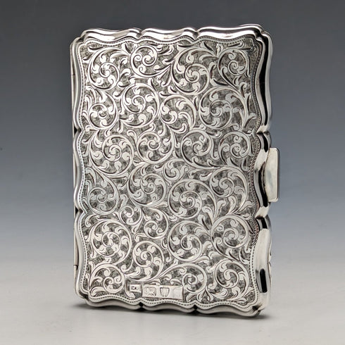 1895 年英國古董純銀雙門卡包 91 克 William Neale