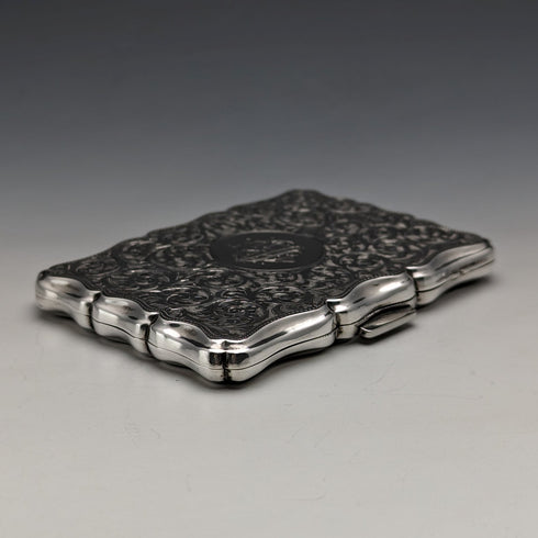 1895 年英國古董純銀雙門卡包 91 克 William Neale