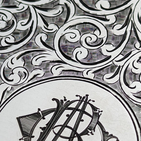 1895 年英國古董純銀雙門卡包 91 克 William Neale