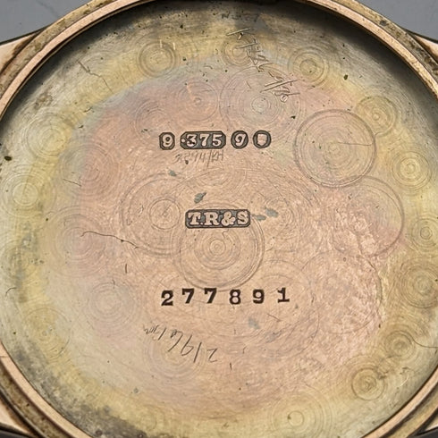 1962 British Vintage Russell Watch K9 solid gold case, in good working order, in wooden box