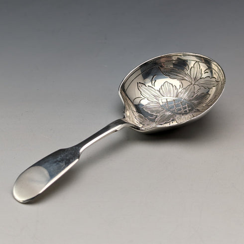 1846 British Antique Sterling Silver Tea Caddy Spoon William Robert Smily