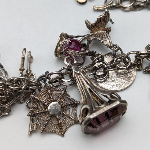 1980 英國復古純銀吊飾手鍊 75 克