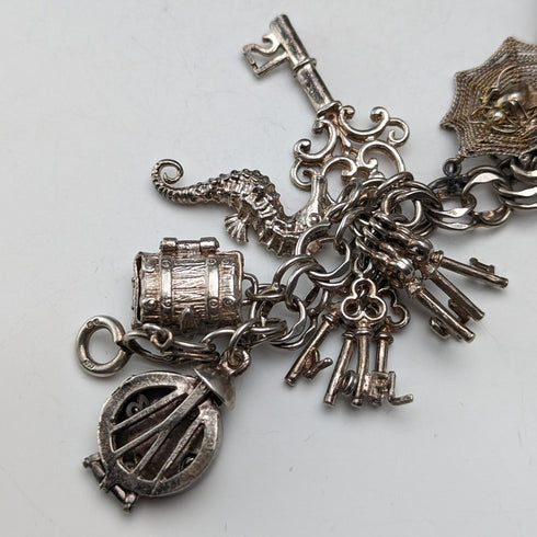 1980 英國復古純銀吊飾手鍊 75 克