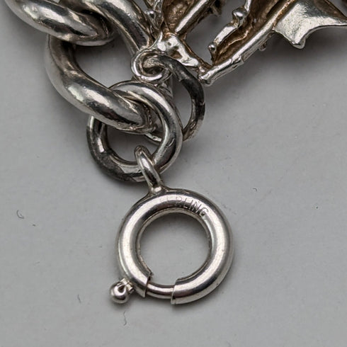 英國復古純銀吊飾手鍊 92 克