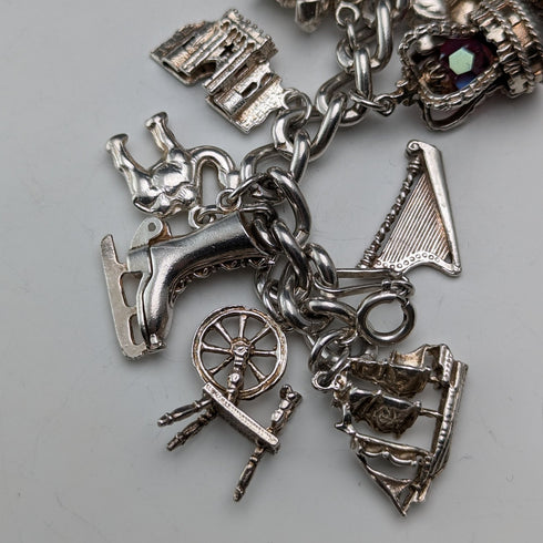 英國復古純銀吊飾手鍊 92 克