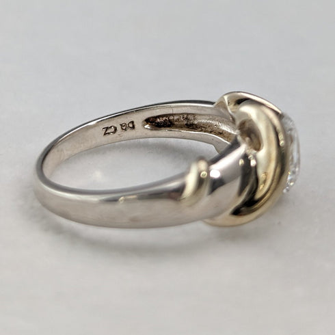 英國復古珠寶立方氧化鋯純銀戒指(11 號)戒指