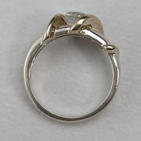 英國復古珠寶立方氧化鋯純銀戒指(11 號)戒指