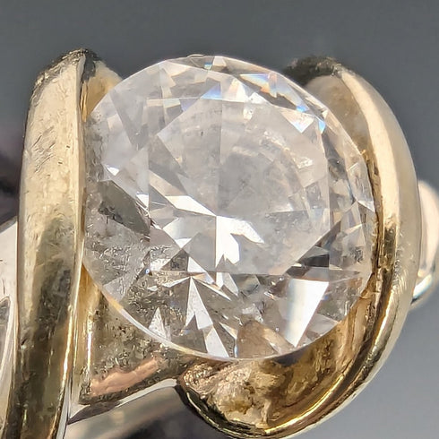 英國復古珠寶立方氧化鋯純銀戒指(11 號)戒指