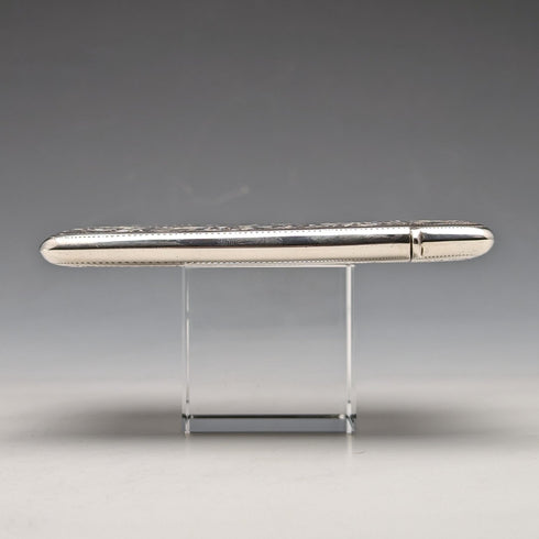 1910 年英國古董純銀卡盒捲軸圖案 90 克