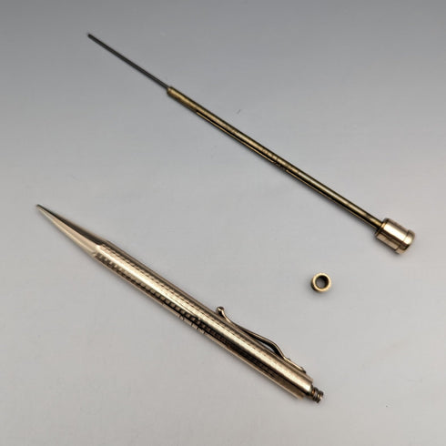 British Vintage Yard O' Red Rolled Gold Propelled Pencil in Paper Box