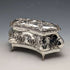 1912 British Antique Sterling Silver Jewelry Box 370g Jones & Crompton