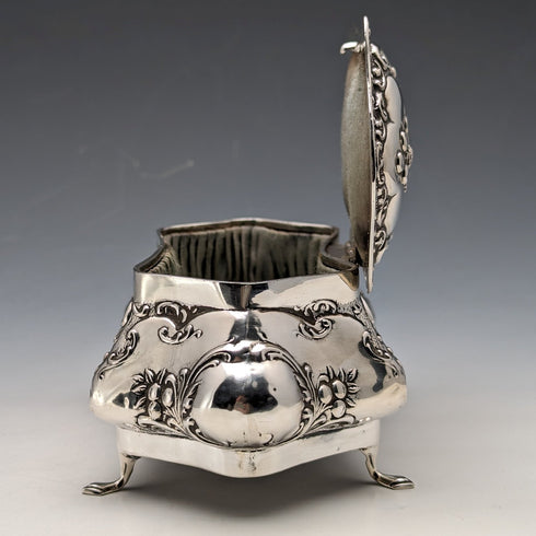 1912年 英国アンティーク 純銀製 ジュエリーボックス 370g Jones & Crompton