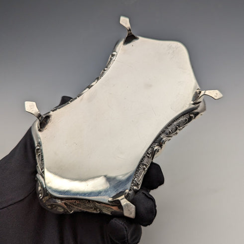 1912年 英国アンティーク 純銀製 ジュエリーボックス 370g Jones & Crompton