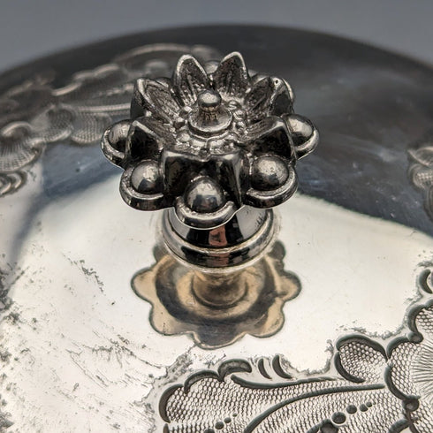 1895年頃 英国アンティーク シルバープレート製 ビスケットバレル James Deakin & Sons