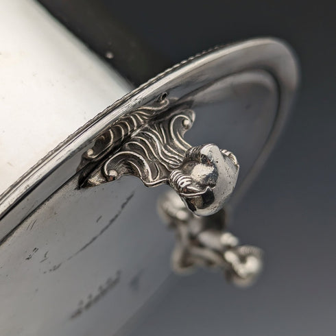 1895年頃 英国アンティーク シルバープレート製 ビスケットバレル James Deakin & Sons