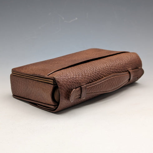 英国ヴィンテージ ブラウンレザー ソーイングバッグ