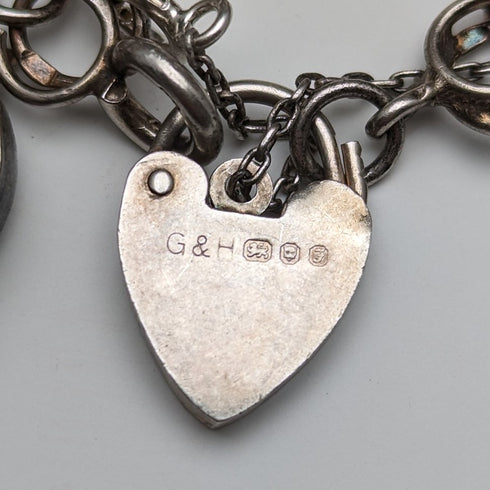 1980 英國復古純銀吊飾手鍊 75 克