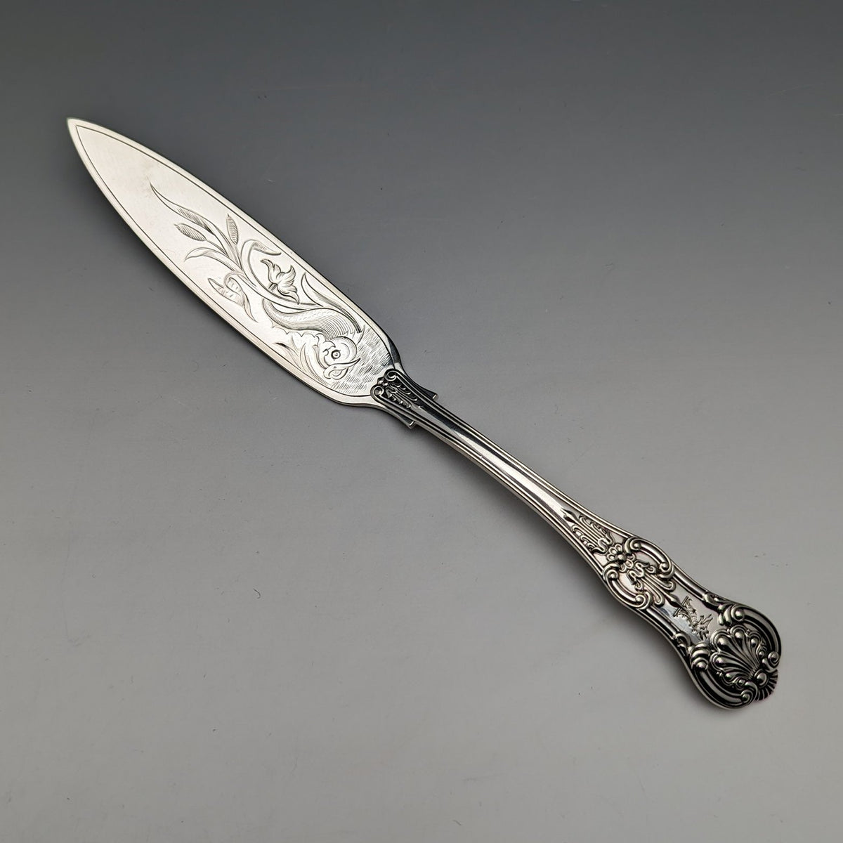 英国アンティーク シルバープレート製 フィッシュサービングナイフ 