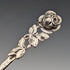 Antique 800 Silver Pastry Server with Rose Sculpture