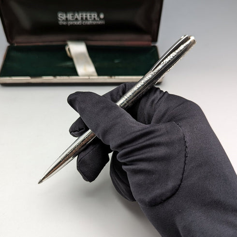 米国ヴィンテージ シェーファー 純銀製 ボールペン ケース入